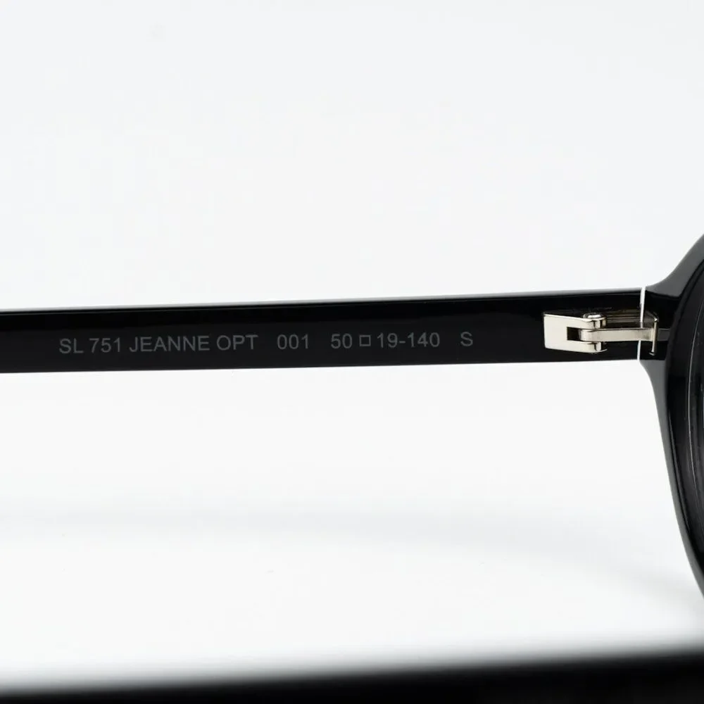NEW Saint Laurent SL751 JEANNE OPT 001 Black Oval Women Eyeglasses